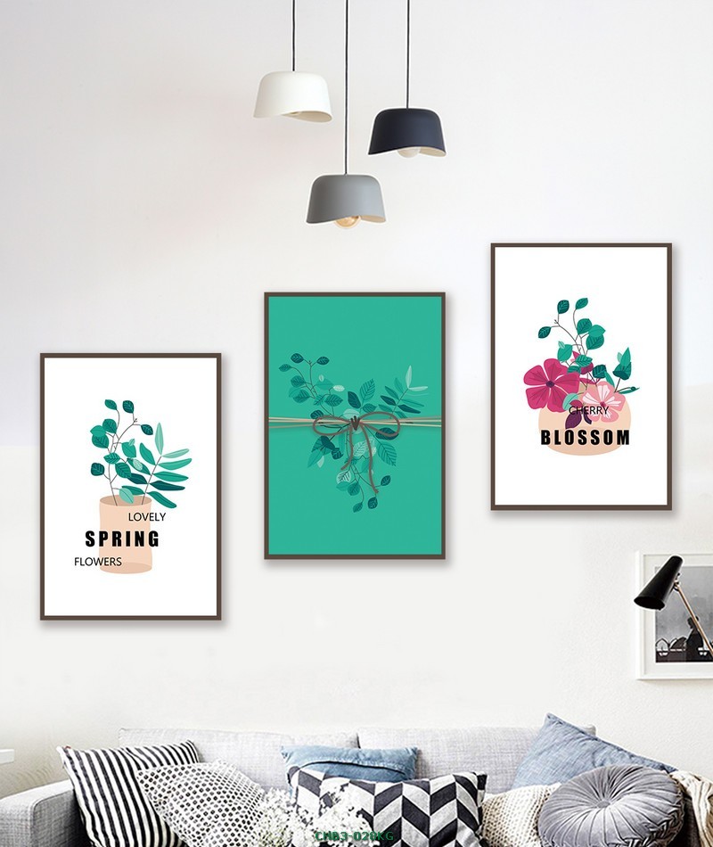 Hoa lá tranh vẽ CHB3-028KG